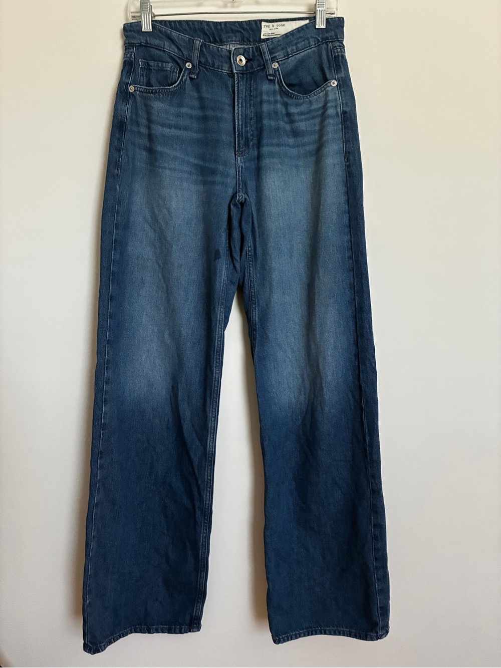 Rag & Bone Lightweight Wide Leg Denim Jeans Massie wash size 26